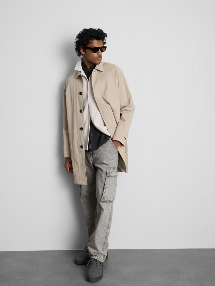 Primark Loose Cargo Jeans for Men – Grey Wash