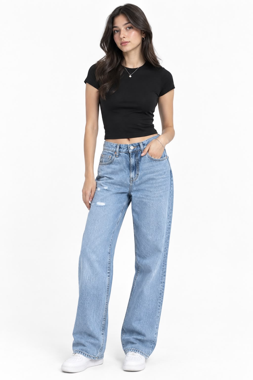 H&M STRAIGHT DENIM