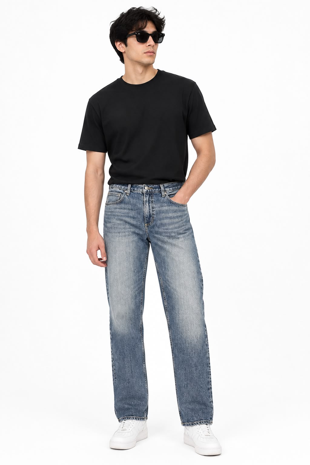 Lee Blue Stone Straight Stretch Denim