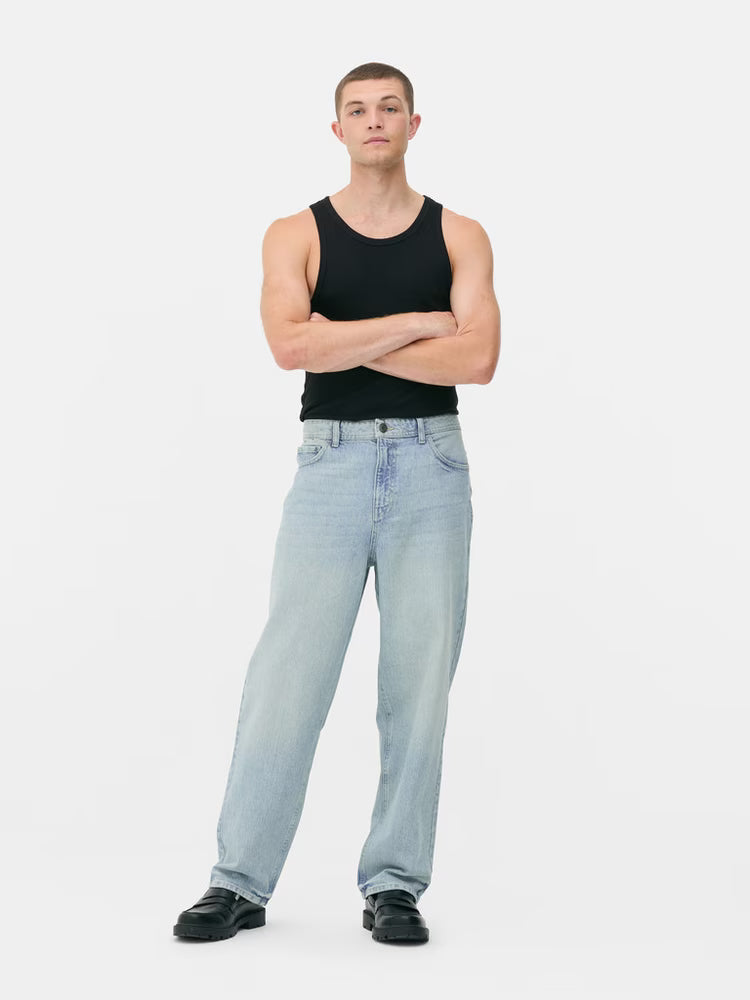 Primark Relaxed Fit Jeans for Men – Light Blue Wash