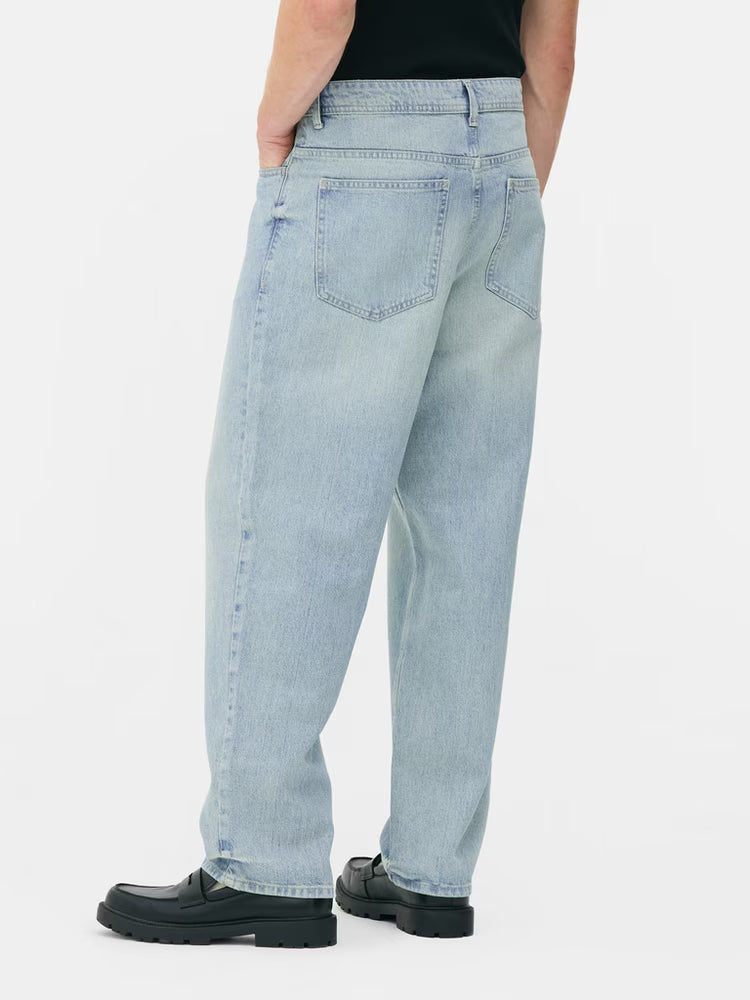 Primark Relaxed Fit Jeans for Men – Light Blue Wash