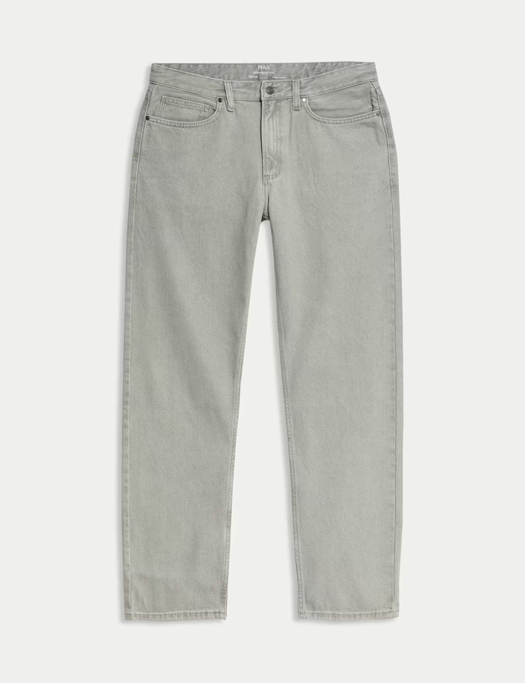 M&S Straight Fit Jeans for Men – Light Grey