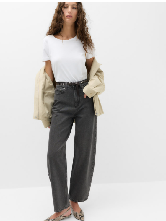 M&S Balloon Fit Jeans for Women – Grey