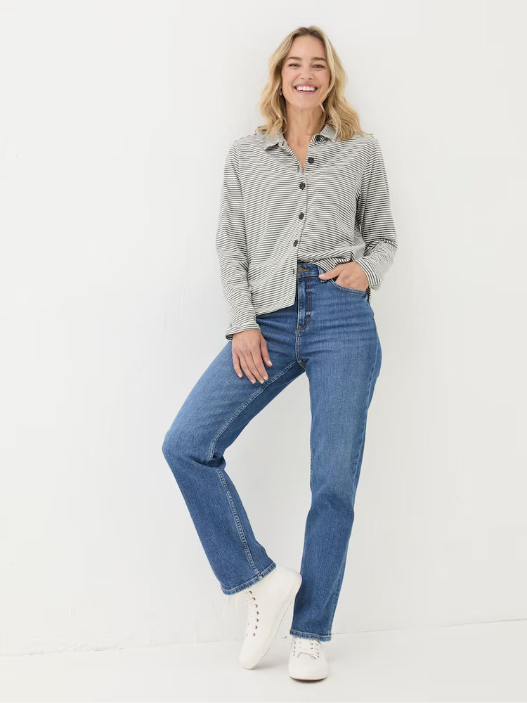 FatFace Straight Fit Jeans for Women – Blue Wash