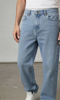 M&S Loose Fit Jeans for Men – Ice Blue Wash