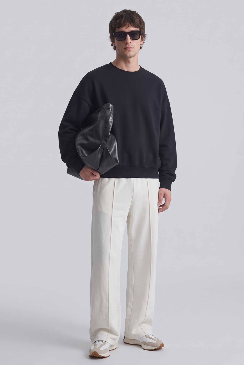 Bershka Trouser - White Grey