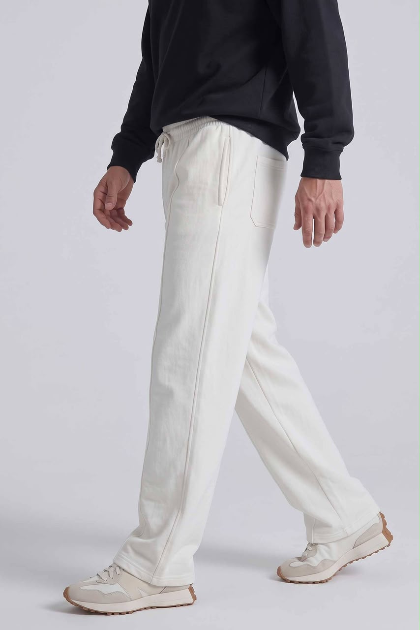 Bershka Trouser - White Grey